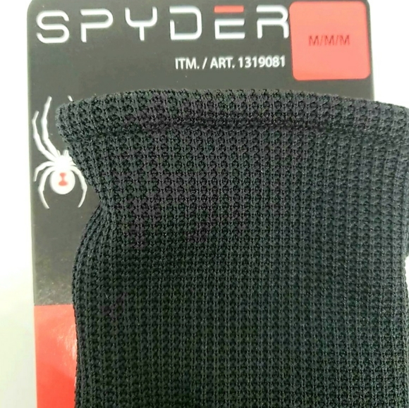 Spyder Leather Palm Gloves, Black; Item # 1319081 Size: M, Medium; NEW - Picture 6 of 10